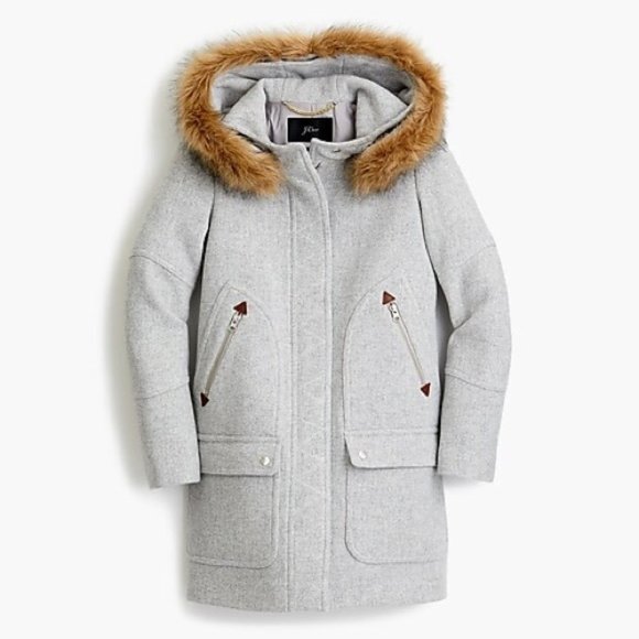 NWT. JCrew Chateau parka in Italian stadium wool - Picture 1 of 8